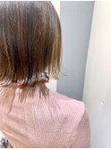 3月ミディアムヘア/ショコラベージュ/ボブルフ/ベビーバング