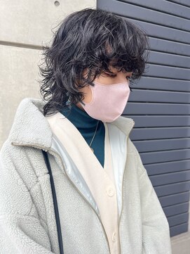 バディヘア ルーツ(BUDDY HAIR ROOTS) ウルフパーマ/カット/レイヤー/黒髪