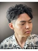 リバースアップバング×ソフトツイストパーマ