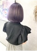 【%枚方】パープルアッシュボブ