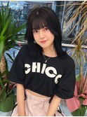 ダークカラー　透明感　艶感　韓国風ヘア　ミディアム　アッシュ