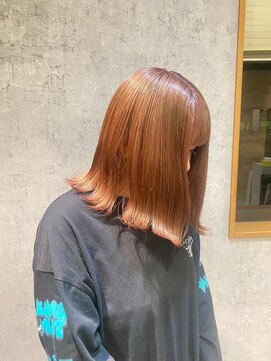 メロン 恵比寿(MERON) ブリーチで作るオレンジ