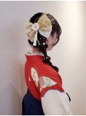 《袴の着付けとヘアセット》
