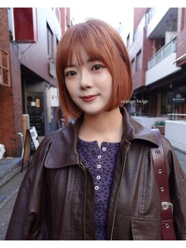 ネルケ 立川(nelke) オレンジカラー/ダブルカラー/韓国ヘア