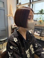 ワ ヘアー(wa-hair)&nbsp;大人ボブ ミニボブ 髪質改善 グレージュ 　マロンベージュ