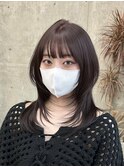 ミディアムハッシュカット