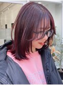 韓国ヘア顔まわりカットミディアムレイヤー堀江