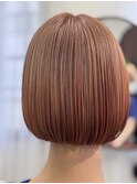 透明感オレンジで垢抜けヘア