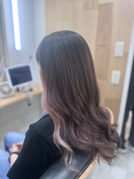 ハサミバイアトリエナガノ 千葉(8sami by atelier nagano) デザインカラー／レイヤーカット/ウエットヘア/オリーブベージュ