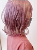 ダブルカラー×フェミニンピンク