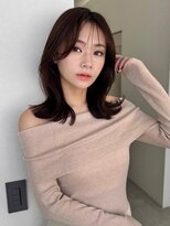 ソヨン 加古川店(SOYON) 《SOYON》くびれレイヤー ココアブラウン ミディアムレイヤー