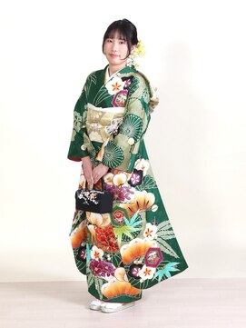やひろ呉服店 京都桂 成人式ヘアメイク&着付け