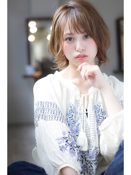 マリアバイアフロート(Maria by AFLOAT) 【添田】ひし形ふわミディ斜めバングなミニマムボブ3Dカラー