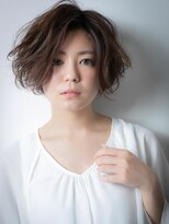 モッズヘア 越谷(mod's hair)&nbsp;抜け感かきあげ前髪抜け感ゆるふわ小顔グラボブw越谷30代40代50