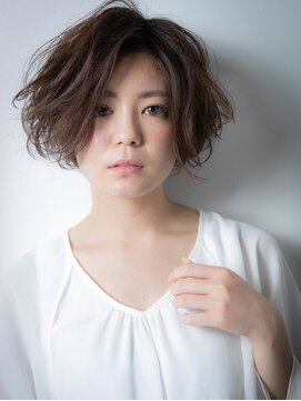 モッズヘア 越谷(mod's hair) 抜け感かきあげ前髪抜け感ゆるふわ小顔グラボブw越谷30代40代50