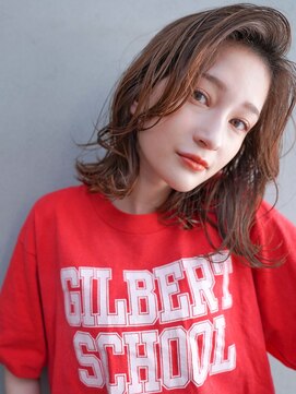 カンナ(Canna) エアリーミディ/ショートパーマ/黒髪/ホワイトアッシュ/TOKIO