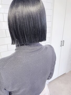 シアー(sheer) 《sheer/大黒》#ブルーグレージュ#韓国ヘア#暗髪#ぷつんカット