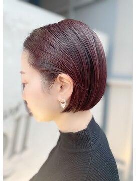 サロンロール(Salon Roll) モーブピンク×ミニボブ