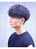 束感ツーブロックマッシュ