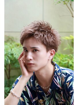 オーシャントーキョー 大阪(OCEAN TOKYO) アップバング ブリーチ ベリショ  メンズヘア メンズ  ショート