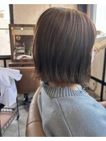 ベレッタ 松井山手店(veretta.)&nbsp;ぱつっとボブと艶々グレージュ   【小野山 香苗】