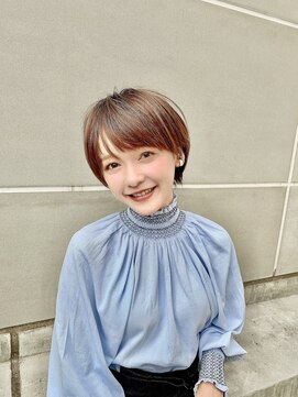 ジジ 代々木(Gigi) 代々木 ナチュラルピンクスイートAラインの甘辛ショートボブ