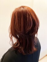 アークスヘアー&nbsp;オレンジモカブラウンセミロングウルフ大人可愛い