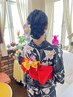花火・お祭り　　浴衣のヘアアレンジ＆着付￥5500～