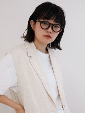 オンク 新宿(onk) 黒髪/グレーベージュ/レイヤーロング/前髪パーマ[新宿駅]