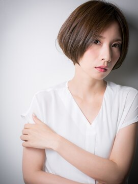 カバーヘア 上尾西口店(COVER HAIR) センターパートヘルシースタイルショートボブv上尾20代30代40代