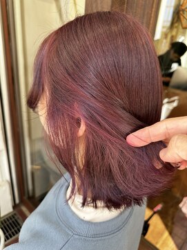 アン(Hair make un) チェリーピンク【インナーカラー/ダブルカラー/ブリーチ/韓国