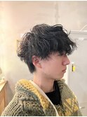 波巻きパーマ