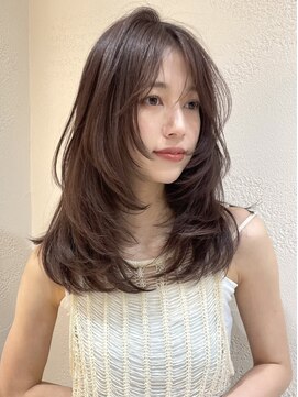 サイン 渋谷(SIGN) ザクザクレイヤーカット巻き方簡単ミディアムロング韓国渋谷