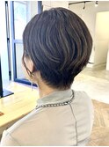ソフト刈り上げショートショートボブ前髪なし