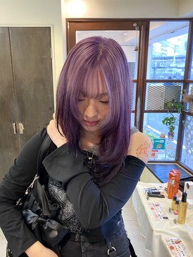 ヒカリス ヘアー 相川店(HIKARIS hair) パープルラベンダーのグラデーションカラーと韓国レイヤーカット