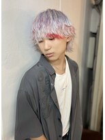 ナナ(NANA)&nbsp;ホワイト/ラベンダー/レッド/ブリーチ/デザインカラー/メンズ