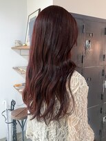 ヘアーアイストゥーレ(HAIR ICI TRE)&nbsp;ブリーチなしダブルカラー ピンクレッドカラー 渡辺聖