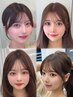【前髪のクセが気になる方に】顔周りカット+顔まわり縮毛+プレミアムカラー