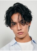 難波フェザーパーマフェザーショートセンターパート20代緩め色気