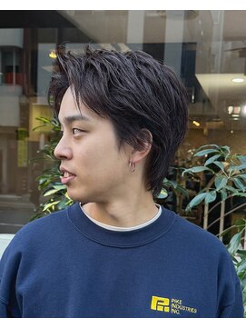 ラフショートピンパーマニュアンスパーマ