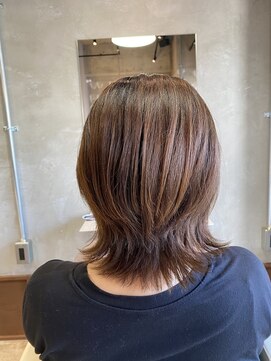 フープ 川越(hoop) 透明感を味方に、大人ミディアムハイライト/白髪ぼかし/白髪染め