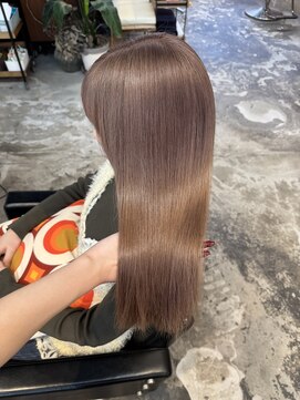 チャプター 問屋町(chapter) ケアブリーチミルクティーベージュカラーレイヤーカット韓国ヘア