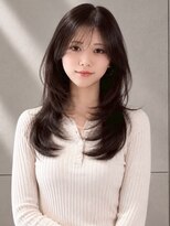 アース 甲府昭和店(EARTH) ナチュラルベージュ_韓国ヘア_顔周りレイヤー_ヨシンモリ