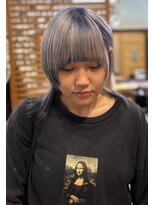 桃の木 ヘアー(桃の木 hair)&nbsp;ホワイトアッシュルーツカラー×エンドカラー
