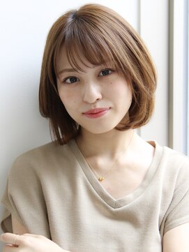 アグノス 青山(Agnos) ☆30代40代50代イメチェンマロンベージュ前髪小顔Aラインボブ