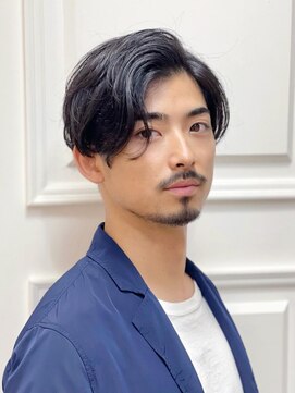 シェア 梅田 バイ ケーツー(SHARE 梅田 by k-two) メンズヘア/ミディアムサイドパート/30代/40代/ツーブロック