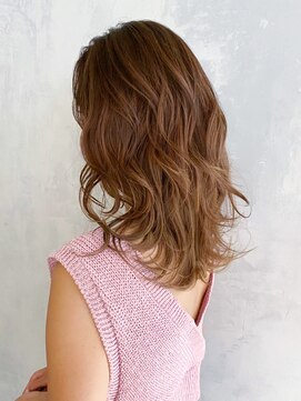 アイティーバイアルバム 藤沢店(IT by ALBUM) グレージュロング_ミニウルフテラコッタくすみブルー_ba346401