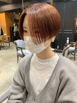 グリーン 表参道(green) 【KANA】アプリコットカラー/センターパート/ショート