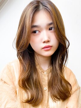 スタートウキョウ 渋谷(STAR TOKYO) ★韓国ヘアワンカールレイヤー美髪エアリーロングピンクブラウン