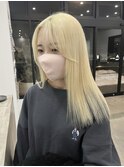ブロンド/ハイトーンカラーブリーチツヤ髪スタイル韓国髪質改善